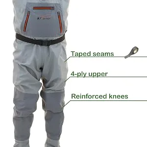 FROGG TOGGS Men's Hellbender Breathable Stockingfoot Chest Wader - durability product callout