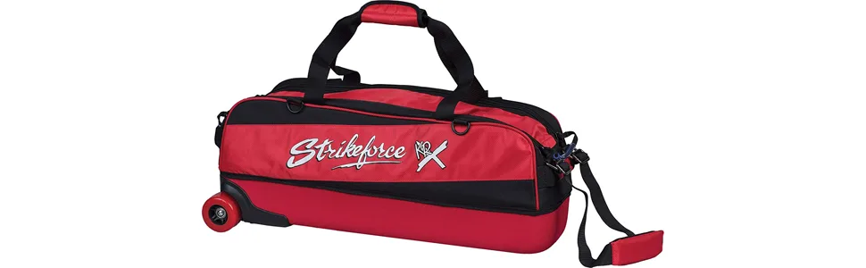 KR Strikeforce Fast Slim Triple Roller Bowling Bag is Lightweight and Designed for Airline Travels Flag - KR Strikeforce Fast Slim Triple bowling bag three balls red