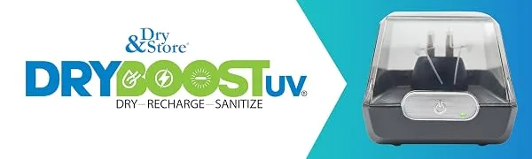 DryBoost UV by Dry & Store | Maintenance System for Your Rechargeable Hearing Aids or Amplifiers - The Perfect Combination of Drying, Sanitizing, and Charging - DryBoost UV