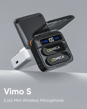 comica Shotgun Microphone, CVM-VM20 Professional Super Cardioid Video Microphone with Shock Mount, Camera Microphone Kit for Smartphone/DSLR Camera/Camcorder, Perfect for Interview/Video Recording - Vimo s