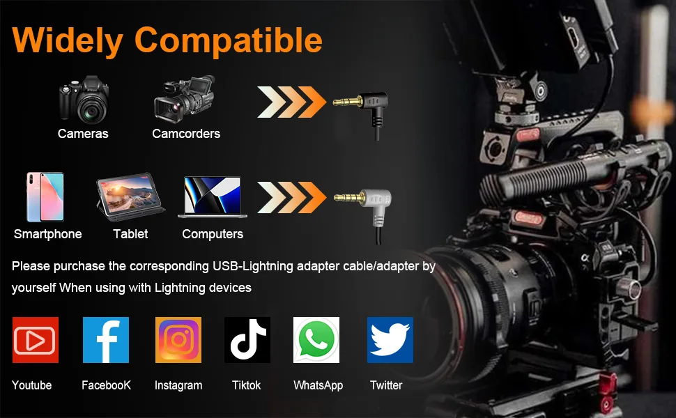 comica Shotgun Microphone, CVM-VM20 Professional Super Cardioid Video Microphone with Shock Mount, Camera Microphone Kit for Smartphone/DSLR Camera/Camcorder, Perfect for Interview/Video Recording - WIDE COMPATIBLE