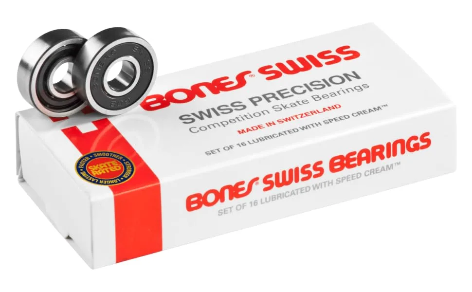 Bones Swiss Skate Bearings (7mm, 16 Pack) 1 7mm - Bones Swiss 7mm 16 pk
