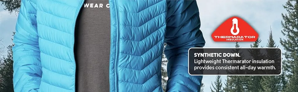 Columbia Women's Powder Lite Jacket Black Medium - Warm Synthetic down insulation, Thermarator