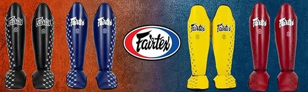 Fairtex Competition Muay Thai Shin Guards, SP5 - Black, Blue, Yellow, Red Black Medium - product information 7