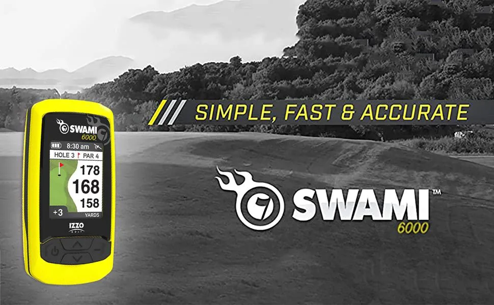 Izzo Swami 6000 Handheld Golf GPS Water-Resistant Color Display With 38,000 Course Maps & Scorekeeper Swami 6000 Golf GPS - Main Banner