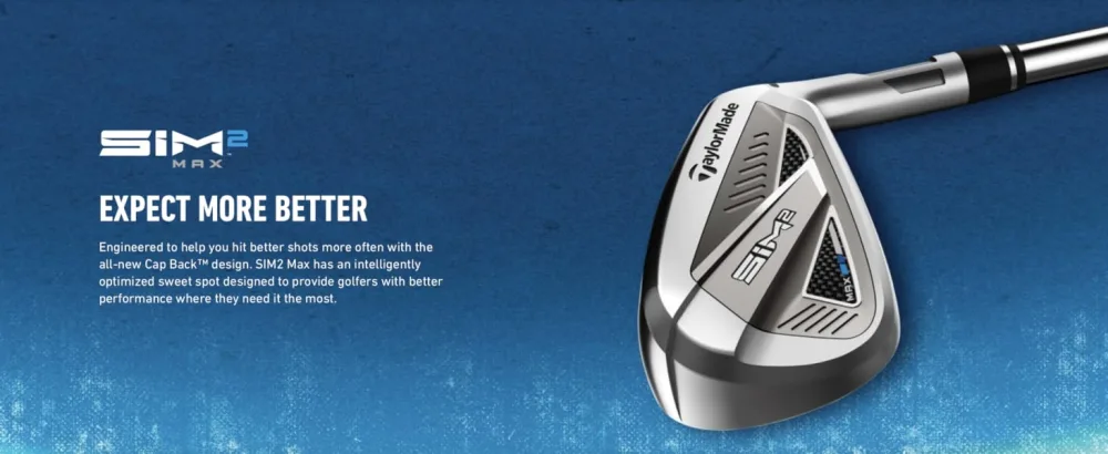 TaylorMade SiM 2 Max Wedge Mens Right Graphite Stiff 49.0 Degrees - Sim 2.0 Expect More Better