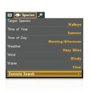 Humminbird 1100250 Micro Map Card - SmartStrike Search Menu by Species