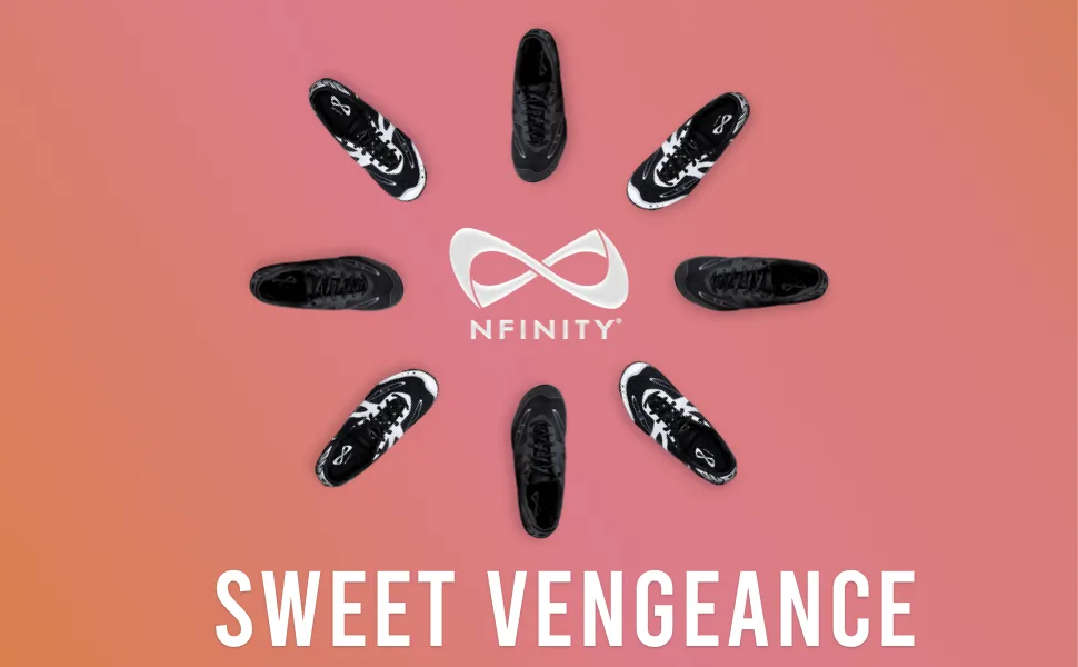 Nfinity Vengeance Cheer Shoe - Women & Youth Competition Cheerleading Gear 6 Black - Black Vengeance