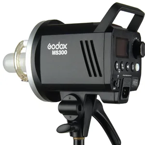 Godox MS300 Studio Strobe 300Ws 110V GN58 5600K Bowens Mount Monolight, Built-in Godox 2.4G Wireless System, 150W Modeling Lamp, Outstanding Output Stability, Anti-Preflash, 1/32 to 1/1 Steps Output Black - MS300