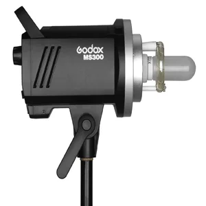 Godox MS300 Studio Strobe 300Ws 110V GN58 5600K Bowens Mount Monolight, Built-in Godox 2.4G Wireless System, 150W Modeling Lamp, Outstanding Output Stability, Anti-Preflash, 1/32 to 1/1 Steps Output Black - MS300