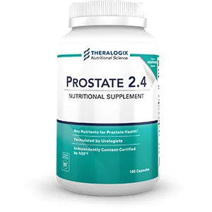 Theralogix Prostate 2.4 Prostate Health Supplement with Lycopene, Soy Isoflavones, Vitamins D, E, & Selenium | 90 Day Supply | Made in The USA - prostate 2.4
