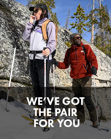MSR MiniWorks EX Backountry Water Filter - Two people taking a break while snow shoeing
