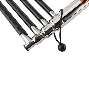 YaeMarine Stainless Steel in-Board 4 Steps Telescoping Ladder Folding Dock Ladder for Marine Boat Yacht Swimming Pool - YR-0027-1