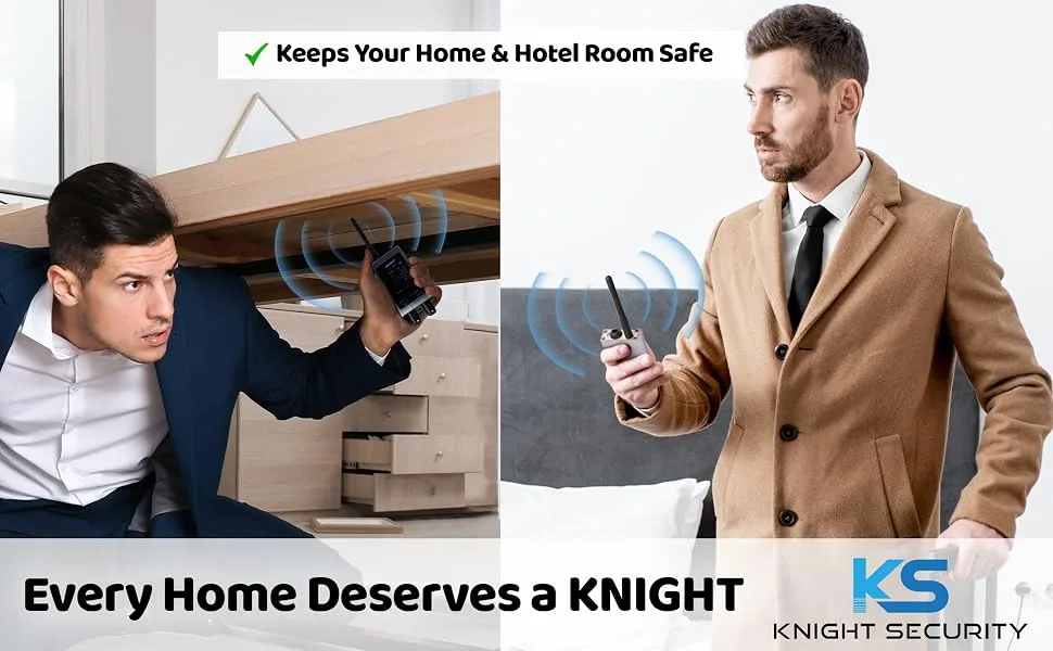 Knight Premium Hidden Devices Detector - Hidden Camera Detectors RF Detector & Bug Detector | Hidden Camera Finder for GPS Tracking/Radio Frequency Signal Detection Anti Spy Detector Spy Bug Sweeper - wireless camera detector electronic bug sweeper cc308 plus hidden camera detector rd detector