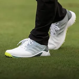 adidas Men's ZG21 Golf Shoe 9.5 White/Silver/Silver - 300x300 Boost