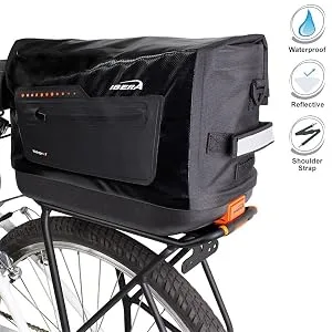 Ibera Bike Trunk Bag - PakRak Clip-On Quick-Release Waterproof Bicycle Commuter Bag Black - product information 21