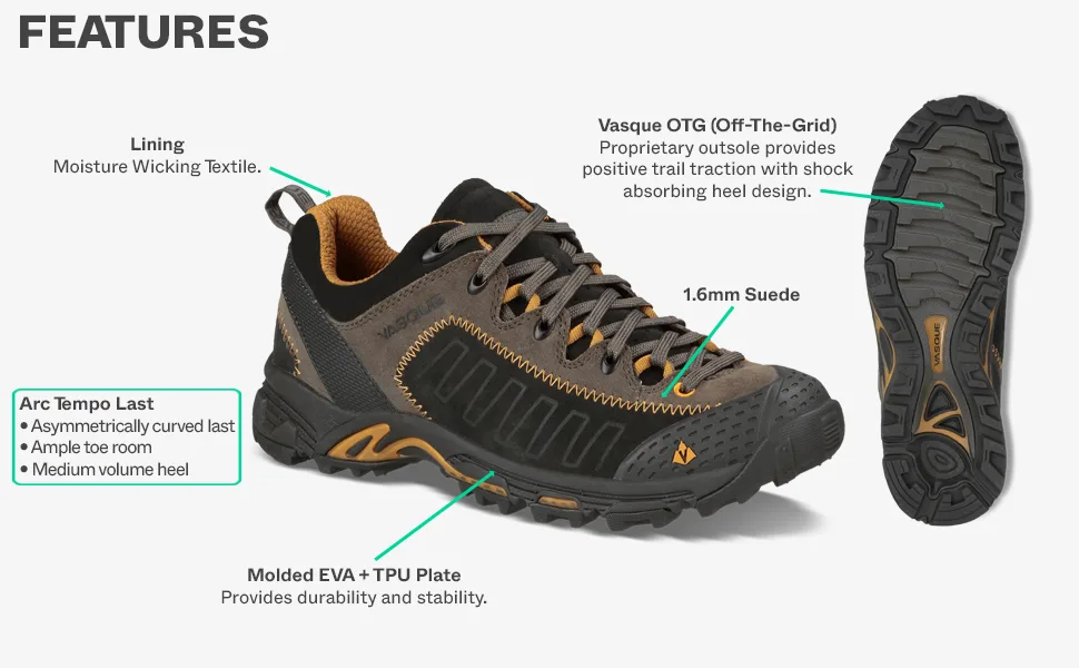 Vasque Men's Juxt Multi-Sport Shoe 11 Peat/Sudan Brown - product information 4