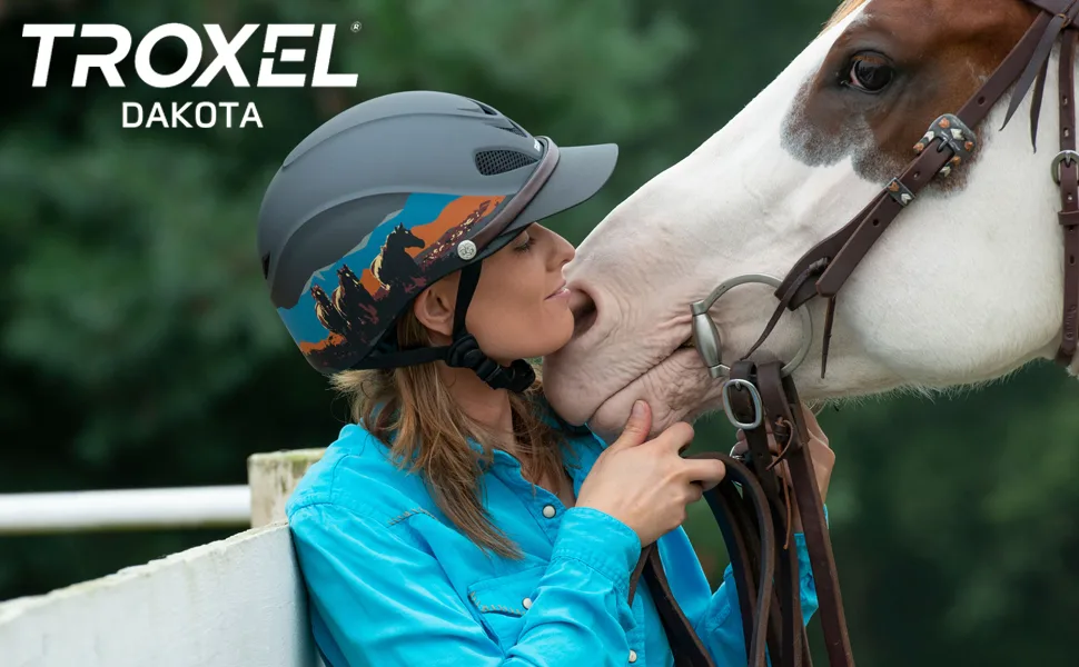 Troxel Dakota Horseback Riding Helmet Medium (7 - 7 1/4) Brown - Dakota