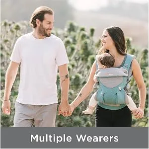 Ergobaby 360 All-Position Baby Carrier with Lumbar Support (12-45 Pounds), Carbon Grey, Cool Air Mesh Carbon Grey Cool Air Mesh - multiple wearers