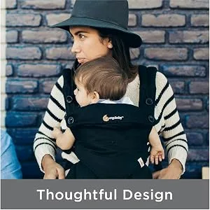 Ergobaby 360 All-Position Baby Carrier with Lumbar Support (12-45 Pounds), Carbon Grey, Cool Air Mesh Carbon Grey Cool Air Mesh - thoughtful design