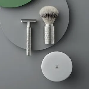 MHLE Traditional Silvertip Badger Shaving Brush | Chrome Plated Stainless Steel Handle | Luxury Shave Accessory for Men - sdfsd