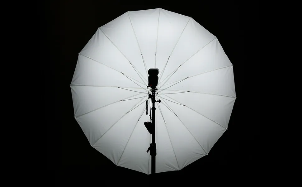 Westcott 43" Deep Umbrella with White Interior - westcott deep umbrellas white silver interior perfect catchlights