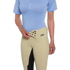 Kerrits GripTek II Full Seat Breech Sand X-Small - Kerrits Griptek side closure