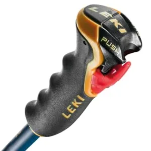 LEKI Spitfire 3D Ski Pole Pair 110 Blue/Mustard - Trigger 3D ProG Grip