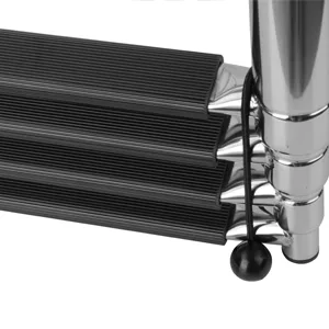 4 Step Pontoon Boat Ladder,Heavy Duty Folding Telescoping Rear Entry Inboard Ladder with Wide Steps Swim Deck with Pedals Hand Railings - boat ladder
