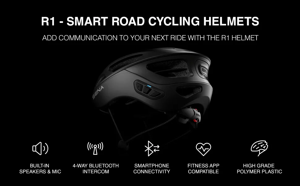 Sena R1 / R1 EVO Smart Communications Bluetooth Cycling Helmet (2022) R1 (2022) Matte White Large - sena r1 bluetooth communications cycling helmet