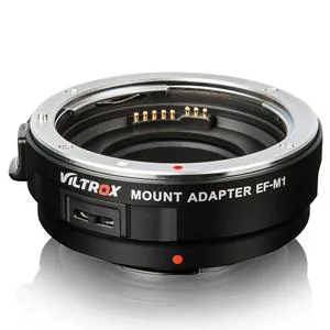 VILTROX EF-M1 Auto Focus Lens Mount Adapter for Canon EOS EF/EF-S Lens to M4/3 MFT Olympus Panasonic Camera GH4 GH5 GF6 GX7 E-M5 E-M10II E-PL5 - EFM1-7