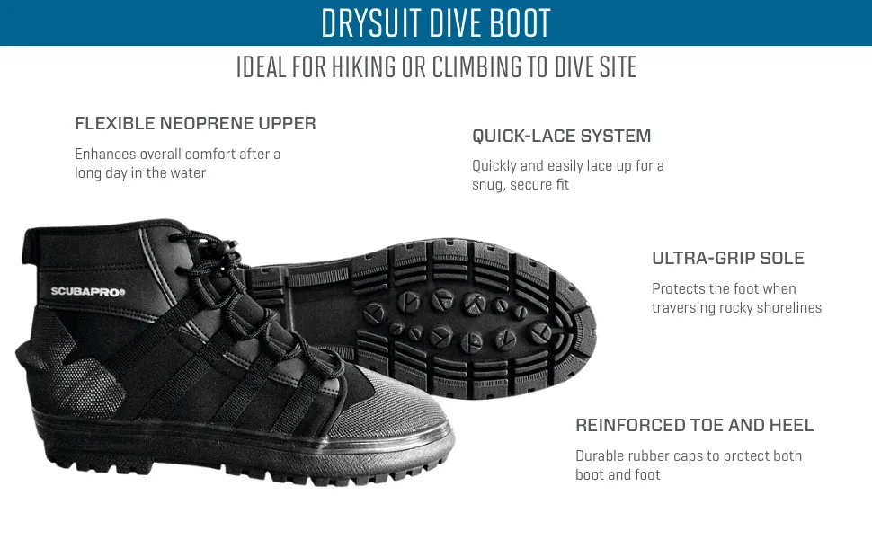 Scubapro HD Drysuit Boots Large - SCUBAPRO Drysuit Boots