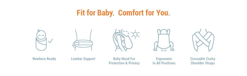 Ergobaby Adapt Ergonomic Multi-Position Baby Carrier (7-45 Pounds), Starry Sky Starry Sky Premium Cotton - product information 2