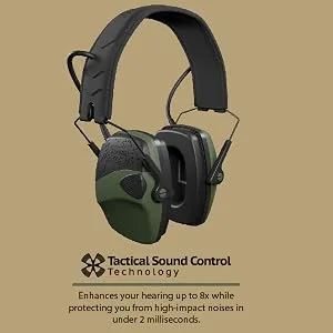 ISOtunes Sport ADVANCE BT Shooting Earbuds: Tactical Bluetooth Hearing Protection Od Green - Tactical Sound Control