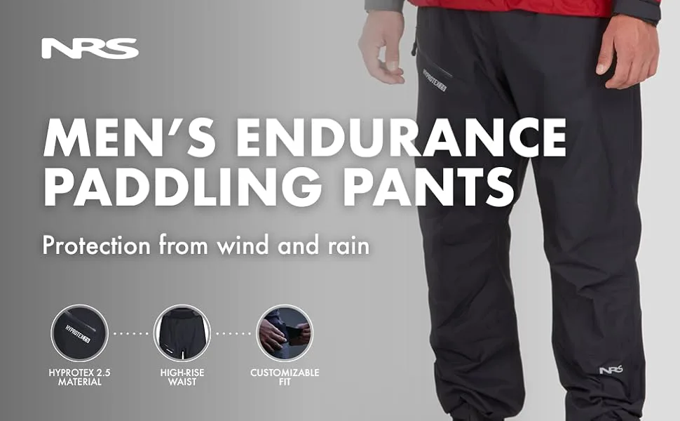 NRS Men's Endurance Paddling Pants Black Medium - NRS Men