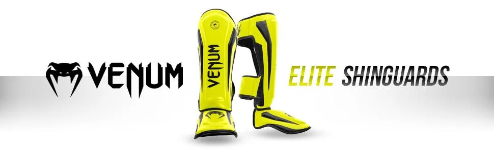Venum Elite Standup Shin Guards-White/Gold - M - product information 1