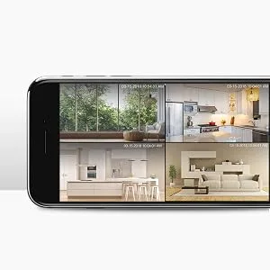 Zmodo 1080p Full HD Wireless Security Camera System, 4 Pack Smart Home Indoor Outdoor WiFi IP Cameras with Night Vision, Compatible with Alexa 4 Count (Pack of 1) - security camera outdoor