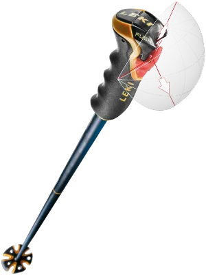 LEKI Spitfire 3D Ski Pole Pair - Blue/Mustard 125 - Spitfire 3D
