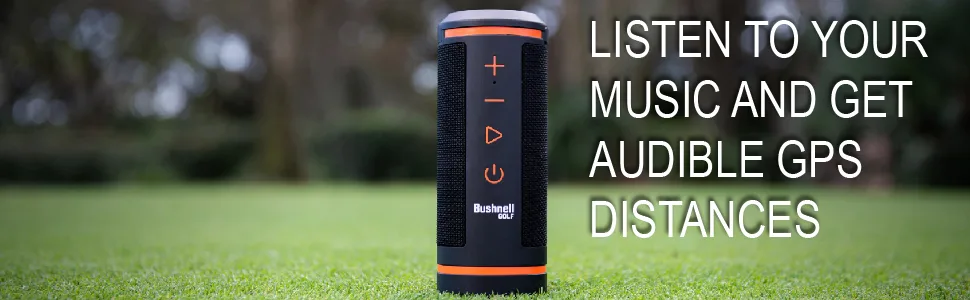 Bushnell Wingman GPS Bluetooth Speaker with Included Wearable4U Ultimate Black Earbuds with Power Case and Wall/Car Chargers Bundle +Black EarBuds +Wall/Car Adapters - Wingman