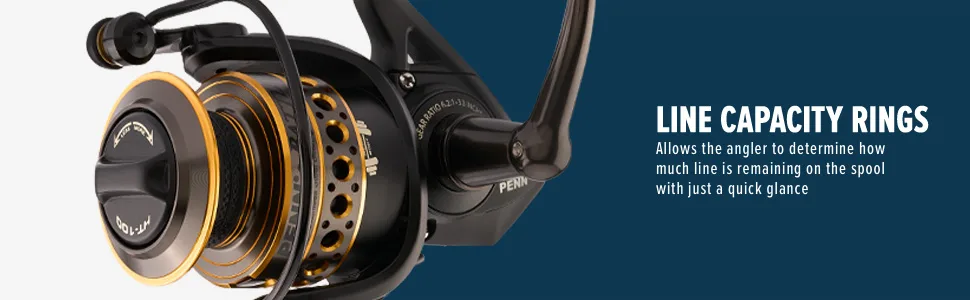 PENN Battle Spinning Reel Kit, Size 5000, Includes Reel Cover and Spare Anodized Aluminum Spool, Right/Left Handle Position, HT-100 Front Drag System Battle Reel 6000 - Battle SMU 2500 Banner 2