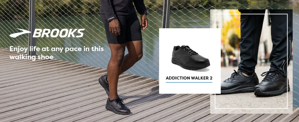 Brooks Men's Addiction Walker 2 Walking Shoe Black/Black 11 Wide - brooks