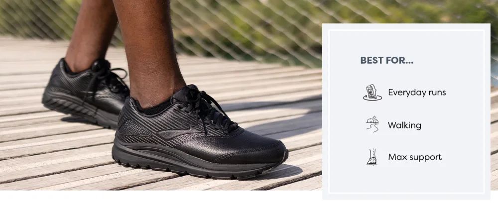 Brooks Men's Addiction Walker 2 Walking Shoe Black/Black 11 Wide - brooks