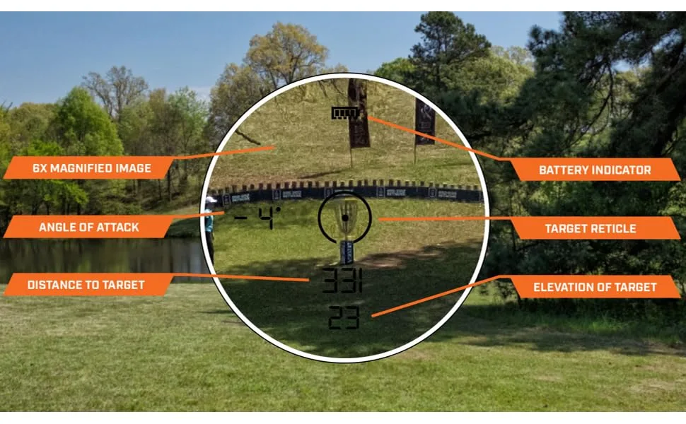 Bushnell Edge Disk Golf Laser Rangefinder, Accurate Range Finding for Disc Golf with Slope, Waterproof Design and Pinseeker Technology - image