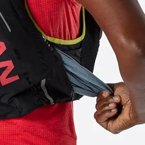 Nathan Pinnacle 4L Hydration Pack/Running Vest - 4L Capacity with Twin 20 oz Soft Flasks Bottles. Hydration Backpack for Running Hiking. Men/Women/Unisex Medium Men's (Unisex) - Black / Lime - hydration running vest