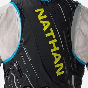 Nathan Pinnacle 4L Hydration Pack/Running Vest - 4L Capacity with Twin 20 oz Soft Flasks Bottles. Hydration Backpack for Running Hiking. Men/Women/Unisex Medium Men's (Unisex) - Black / Lime - hydration running vest