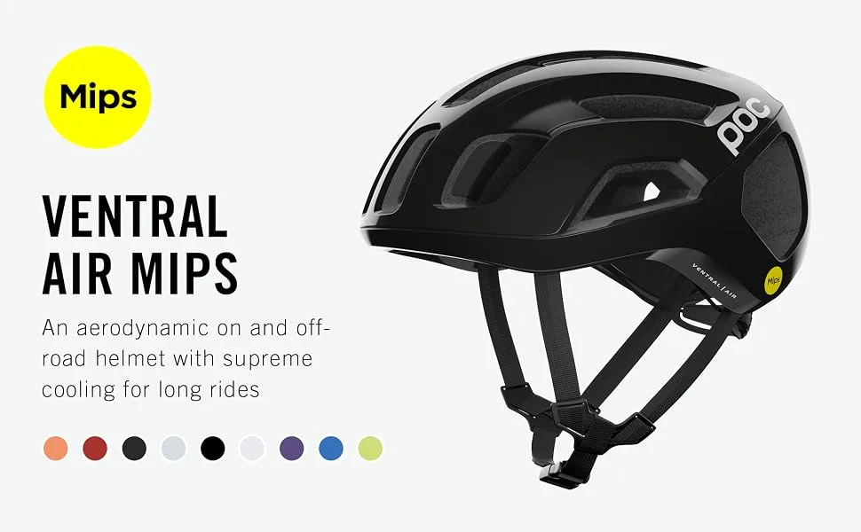 POC, Ventral Air MIPS Road Cycling Helmet with Performance Cooling L/59-62cm Fluorescent Orange Avip - Ventral Air Mips