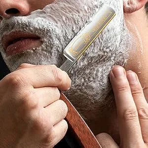 DOVO DOVO Straight Razor 1 Gold,Brown 1 Count (Pack of 1) - application