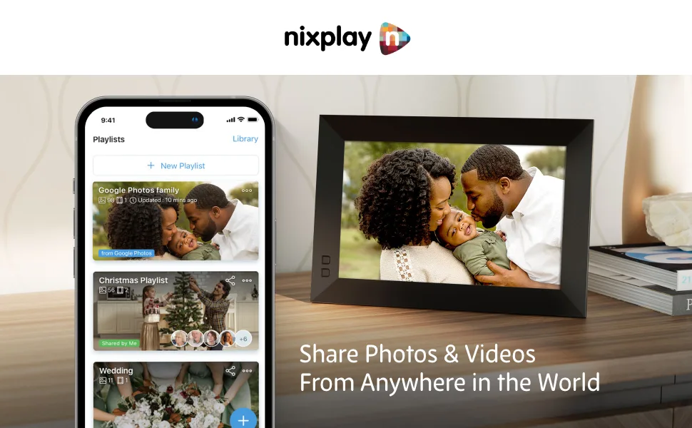 nixplay Smart Digital Picture Frame 10.1 Inch, Share Video Clips and Photos Instantly via E-Mail or App - A+ Content 1
