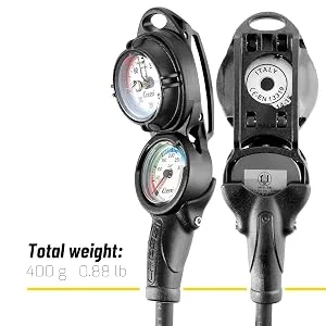 Cressi Console PD2 - Scuba Diving Pressure and Depth Gauge with Hose: Made in Italy Imperial - SCUB DIVE CONSOLE