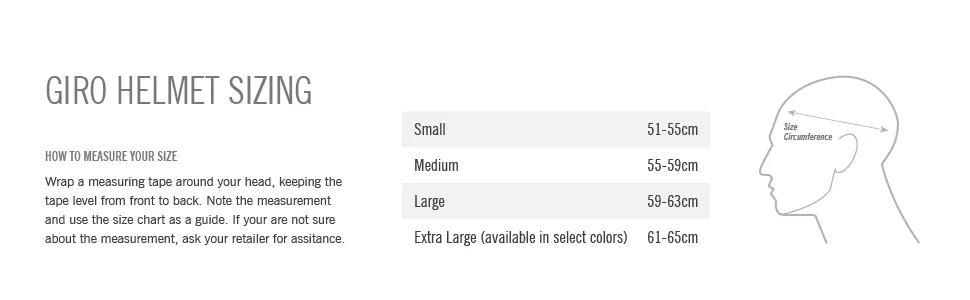 Giro Syntax MIPS Adult Road Cycling Helmet Matte White/Silver Medium (55-59 cm) - syntax size chart